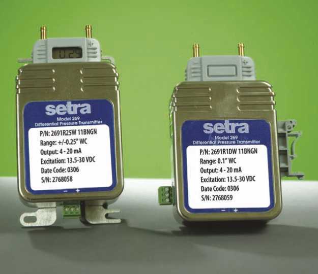 Setra Systems, Inc. - 269(Very Low Differential Pressure Transducer